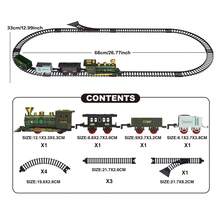 2026 Electric Train, Classic Train Toy With Smoke, Lights And Sounds, Train Track Set, Toddler Model Train Suitable For Children Toys Gifts, New Year Birthday Holiday Gifts (Batteries Not Included) - Color - View 7