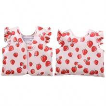 Strawberry Print Ruffle Sleeve Kids Life Jacket - Lightweight Buoyant Swimming Jacket Suitable For Toddler Girls - Multicolor - View 13