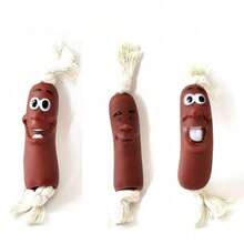 3pcs/Set Funny Sausage Shaped Chew Toys, Interactive Training And Anti-Biting Design, Ideal Pet Supplies - Multicolor - View 5
