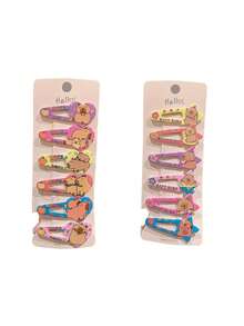 12个彩色爪形发夹，甜美可爱风格，夏季发饰，适合各种发型，女孩发饰。适合日常休闲佩戴和外出。配饰套装。 - 彩色 - 查看 9