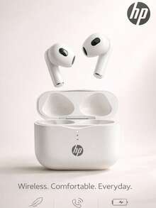 HP 无线蓝牙耳机，5.3 自动配对，长达 30 小时播放时间，带麦克风，兼容 iPhone 和安卓系统，适用于游戏、音乐等多种用途，是节日和圣诞节的理想礼物，也是秋冬季的必备单品，支持 USB Type-C 充电。 - 米色 - 查看 2