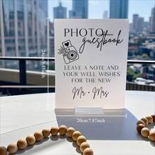 Acrylic Photo Guestbook Sign, Wedding Guestbook Sign, Snap It Stick It Sign For Wedding, Acrylic Wedding Sign, Please Sign Our Guestbook,Acrylic Table Sign,Birthday Party Table Sign , Acrylic Signage,Wedding Table Sign - Multicolor - View 3