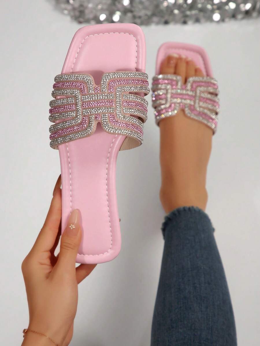 Women's Flat Sandals, Fashionable, High-End, Elegant, Durable, Comfortable, Casual, Durable, The Best Choice For Women - Pink - View 1