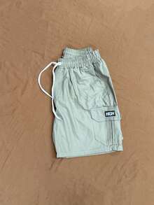 Cargo Shorts With Elastic Waistband, Direct From The Factory. - Beige - View 3