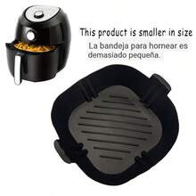 1/2个方形空气炸锅硅胶锅可重复使用空气炸锅内衬烤箱烘焙托盘家用厨房空气炸锅配件 7.67''x6.49''x1.96'' - 矽膠氣炸鍋內襯 - 查看 2