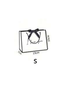 1个“我爱你”礼品袋，纸质礼品袋，轻便可折叠购物袋，送给女朋友、男朋友、丈夫、妻子、伴侣的完美礼品袋 - 彩色 - 查看 16