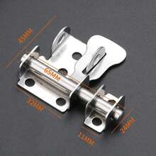 2个不锈钢门栓，适用于门、橱柜门和宠物笼，安全滑动式门栓锁，多功能耐腐蚀门五金件 - 彩色 - 查看 4