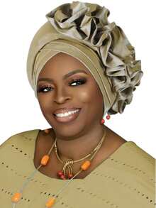 1件装女士非洲风情3D立体花卉头巾帽，时尚百搭发饰，兼具装饰性和实用性，适合喜爱异域风情的女性，日常佩戴、聚会、宗教场合、斋月、开斋节、情人节礼物，也可作睡帽。 - 彩色 - 查看 13