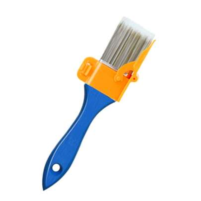 1 Set Multi-Purpose Edging Brush Kit, Manual Painting Tool Without Battery, Plastic Handle With Neat Bristles, Wooden Handle, Suitable For Decorating Walls, Ceilings, Window Frames And Narrow Surfaces