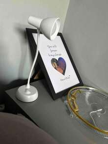 1 Led Table Lamp, Portable Wireless Battery Bedside Reading Lamp In Student Dormitory, Suitable For Home Office Reading Lamp,Lamp For Study, Reading, Bedroom & Dormitory - White - View 11