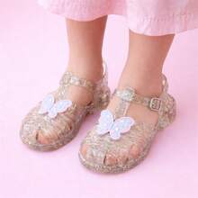 Girls' Butterfly Glitter Glamour Sandals - Dorado - Ver 6