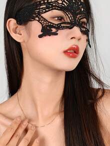 1pc Lace Blindfold, Sexy Veil, Eye Covering Ribbon, DIY Accessory
