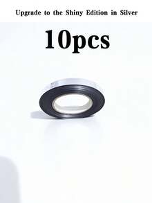 1/5/10/20/30卷金色金属气球装饰胶带，10米长金色气球绑带，适用于派对、婚礼、生日、庆典、礼品包装等场合。 - 銀色 - 查看 15