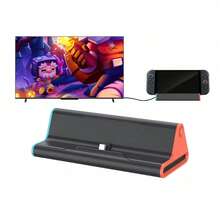 ARIKROII 便携式电视底座，适用于 Ninte/Ndo Sw/Itch 2 - 4K@60Hz 输出，4 个 USB 3.0 端口，Type-C 供电，自动睡眠/唤醒功能 [Sw/Itch 2 底座替代品] - 黑色 - 查看 7