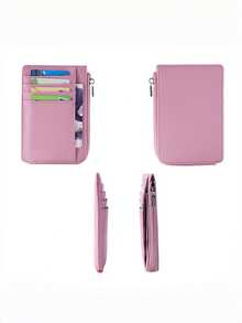 1pc Slim Minimalist Zipper Wallet - Synthetic PU Leather | RFID Blocking Credit Card Holder With Coin Pouch | Fashionable Compact Design - Perfect Gift For Birthday, Holiday And Daily Use, Essential Daily Wallet - Multicolor - View 5