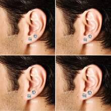 2 Pairs Stainless Steel Magnetic Stud Earrings Men Women Non - Piercing CZ Hypoallergenic - 6毫米 - 查看 6
