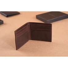 Amp Bison Handstitched Full Grain Leather Wallet, Bifold Wallet Amp Travel Accessories, Modern Luggage Amp Travel Essent... - Brown - View 5