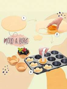 Creative Cupcake Molds, Plum Blossom Cookie Cutters, Rice Ball Molds, Egg Tart And Donut Making Tools - Multicolor - View 4