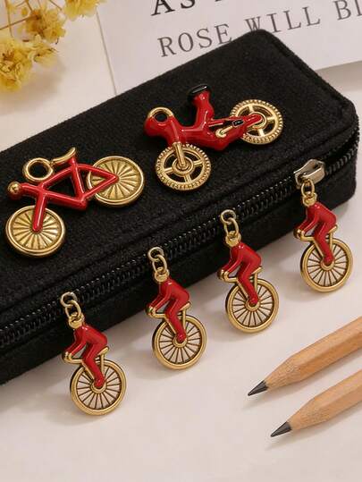 1pc, 18-Carat Gold Bicycle Pendant. Jewellery-Making Earring Components.Perfect For Matching With All Kinds Of Bracelets,Earrings, Necklaces And Other Jewellery, Jewellery Making Supplies,Beads For Jewelry Making,Bracelet Making Kit,Adults,Beads,Decorations.Keychain Accessories,Ideal As A Small Gift For Family And Friends,Valentine's Day, Eid Al-Fitr Jewellery Gifts