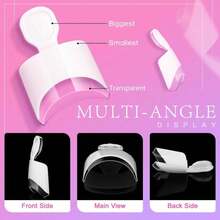 AORAEM White French Nail Tips 120 PCS Short French Style Acrylic Nail Tip 12 Sizes False Nails Clear And White Press On Nails For Women - trắng - Xem 3