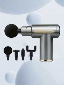 便携式肌肉按摩枪，适用于全身按摩，配备LED触摸屏、速度调节功能，可充电，并附赠4个可替换按摩头。筋膜枪 - 肌肉按摩椅 - 专业理疗级多功能迷你电动手持按摩锤，适用于肩颈、腰部、背部等部位的敲击按摩。独特而酷炫的女士礼物之选，也是礼品套装的理想之选。 - 彩色 - 查看 8