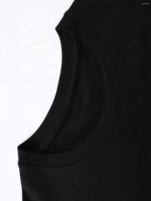 Y2K,The Words 'Money Maker' Printed,Cash & Call Graphic Tee,Fashionable Cotton Men's T-Shirt, , Surprise Gift For Friends And Family, Christmas Drop Shoulder Sleeves Round Neck - 黑色 - 查看 6