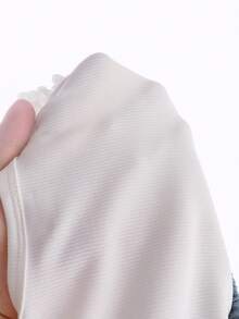 3 件套女婴甜美纯色飘袖上衣和双蝴蝶结花卉分层荷叶边腰部吊带裙蛋糕裙配蝴蝶结头带套装 - 藍色 - 查看 9