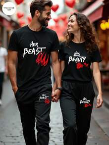 男士休闲街头风T恤和运动裤两件套（动物纹T恤和运动裤），春夏款 - 彩色 - 查看 10