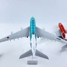 7.87" Large Diecast Airbus A380 Model Kit With Stand, Collectible Giant Airliner Display, Aviation Enthusiast Gift - Alloy, 1/160 Scale, Aircraft Model