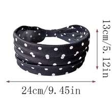 1/4pcs Classic Retro Solid Color Polka Dot Women Headband Hair Accessories, Dot Print Wide Simple Fashion Headscarf, Suitable For Sports, Yoga, Daily Wear Women Bandanas Women Hair Band Women Head Scarf Work Out Sweatband - Multicolor - View 7