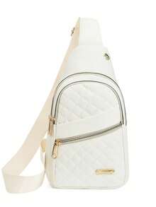 新款尼龙女士胸包，时尚菱形单肩斜挎包，大容量骑行胸包，手机袋 - 彩色 - 查看 6