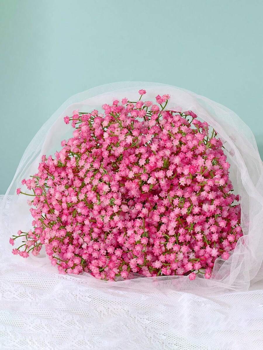 20/10/1 支人造满天星，约 11 英寸/28 厘米长，适合桌面装饰、母亲节、情人节、生日、毕业典礼、派对、送给女性的绝佳礼物、家居装饰、房间装饰、DIY 花束、情人节人造花、浴室装饰、花园装饰、婚礼、粉色房间装饰 - 玫粉色 - 查看 1