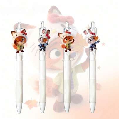 朱迪·尼克主题圆珠笔，学生考试笔，黑色圆珠笔，返校季（颜色随机）