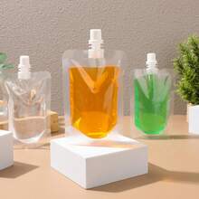 Plastic Drinking Pouch 50 Pcs Plastic Flasks 200/250ml Plastic Flask Bags Plastic Drink Bag With Spout For Milk Beverage Tea - 200ml - View 4