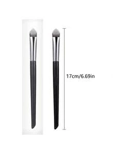 1支三角遮瑕刷，适用于遮盖痘痘、黑眼圈、泪沟、提亮和细节修饰，迷你斜角平头歌舞伎鼻部轮廓刷，可用于遮瑕、晕染、定妆、抛光，搭配粉底液、膏状化妆品使用，专业小型粉底刷 - 黑色 - 查看 3