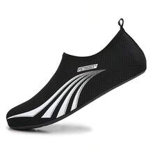 男士水鞋、潜水鞋、游泳鞋、成人速干水袜、赤脚防滑沙滩鞋，适合沙滩游泳、冲浪、游泳池、湖泊、河流。 - 黑色 - 查看 7