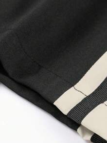 1 件男士宽松夏季透气休闲裤，适合海滩、度假、通勤、锻炼、户外、健身、慢跑、运动、宽松直筒条纹长裤，时尚街头风格，秋季