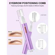 Ginity - Cortapelos para oído y nariz con pantalla LED para hombres y mujeres 2025 recargable 2 en 1 profenal indoloro para cejas y cab facial con potente motor y cuchillas de doble filo - Multicolor - Ver 4