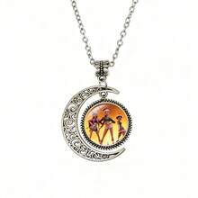 1件 K-POP 女巫狩猎项链，动漫吊坠，时间宝石毛衣链饰品 - 彩色 - 查看 8