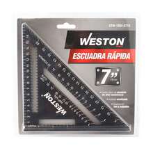 Escuadra Rápida 7 Aluminio Anodizado Graduación Mm In Negro - Negro - Ver 2