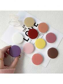 Giá đỡ điện thoại kiểu Hàn Quốc Ins, màu trơn, trong suốt, dạng bong bóng, có thể gập lại, dùng cho máy tính bảng để bàn, kèm vòng kẹp ngón tay. - Nhiều màu - Xem 7