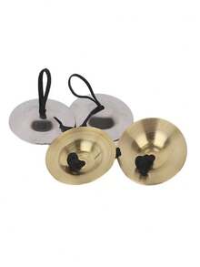 2pcs Gold Finger Cymbals, Suitable For Belly Dancers And Party Use Percussion Instrument - Finger Gong - View 6