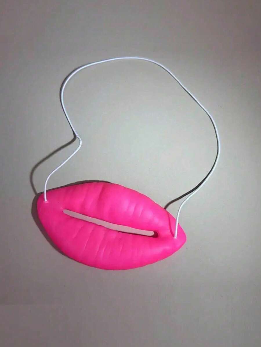 1个趣味粉色嘴唇道具，性感香肠嘴，成人派对恶搞礼物，创意惊喜礼物，适合送给朋友和家人，适合派对、生日、圣诞节、万圣节角色扮演 - 彩色 - 查看 1