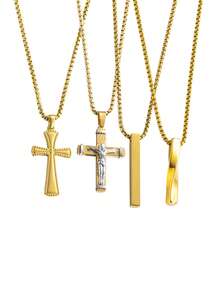 时尚个性化十字架吊坠项链 - 男女皆宜的十字架项链 - 奢华情侣吊坠 - 送给女朋友的礼物 - 生日礼物 - 节日礼物 - 毕业礼物，圣诞节、万圣节、情人节礼物 - 項鍊 - 查看 7