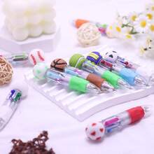 11pcs Ball-Themed 4-Color Ballpoint Pens, Multi-Color Sports Ball-Themed Ballpoint Pens 4-In-1, Football, Basketball, Rugby, Tennis And Other Sports-Themed Ballpoint Pens, 0.5mm Ballpoint Pens Suitable For Office Sports Enthusiasts, Theme Party Gifts, Novel Valentine's Day Gifts, Birthday Gifts, Easter Gifts,  Gifts Includes Gift Bag And Card - 球類隨機 - 查看 2