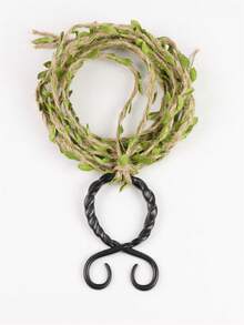 一套两件女士中世纪文艺复兴时期腰带戒指和手工制作的绿叶腰带，文艺复兴时期中世纪手工编织腰带 - A - 查看 2