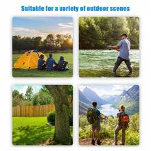 2-In-1 Double Camping Hammock With Mosquito Net, Durable And Portable For Hiking, Patio Adventures, Garden Relaxation - Lightweight Design Suitable For Backpacking, Outdoor Activities, Parks, Includes Straps, Carabiner Clips, Premium - 軍綠色 - 查看 6
