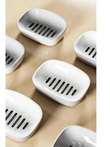 1 buc. Savonieră minimalistă modernă cu strat dublu și design cu drenaj ventilat - Suport pentru săpun cu auto-drenaj, săpunieră ușor de curățat pentru baie, bucătărie și chiuvetă, accesoriu elegant pentru decorul casei pentru duș, lavoar, toaletă și măsuță de toaletă, ușoară și durabilă pentru utilizare zilnică - Multicolor - Vizualizare 4