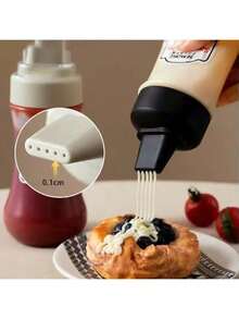 Oval Plastic Squeeze Bottle, Hand Wash Only, No PVC, Material Kitchen Condiment Dispenser, Suitable For Salad Dressing, Ketchup, Honey, Jam - Home Use, All Seasons, Great For Kitchen, Camping, Restaurant, Gift For Family, Gift For Homemade Cooking Enthusiasts, Chefs - Multicolor - View 8