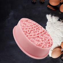 1 Set Easter Egg Cookie Mold, 3D Embossed Cookie Cutter Set, Reusable Gummy Stamp, Easter Baking Mold For Cookies And Gingerbread - Pink - View 6